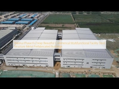 Wanhui Phase II Cheap Beautiful Commerical Multifunctional Facility Steel Structure Metal Prefabricated Buildings