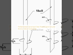 亜鉛メッキ鋼製丸型スパイラル地盤アンカー ヘリカルスクリュー杭