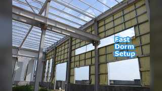 Fast Prefab Dormitory Building Quick Setup