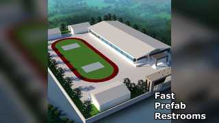 プレハブ屋外トイレハウスの迅速なセットアップ