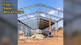 高速プレハブ鉄骨倉庫建物