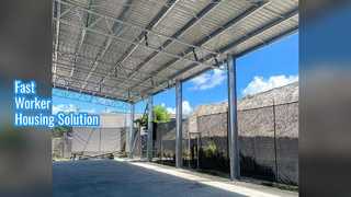プレハブ労働者住宅のクイックセットアップ