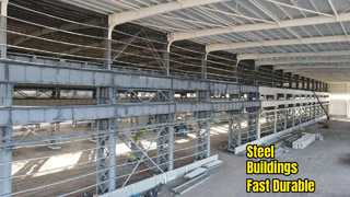 スチール製建築キット 迅速な組み立て 耐久性のあるガレージ ワークショップ